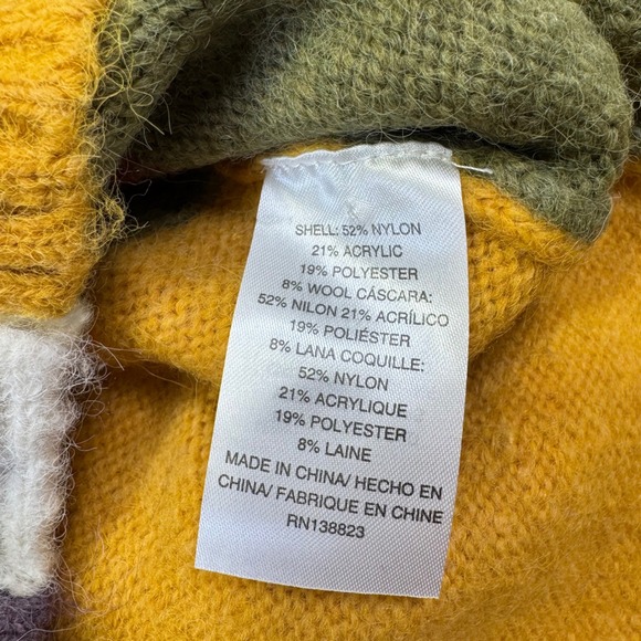 Cleo + Wolf Patchwork Knit Cardigan Sweater Floral Cottagecore Medium - Picture 5 of 5